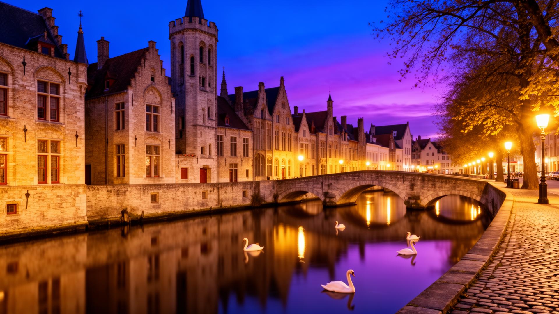 Bruges canal evening — The Lake Suites